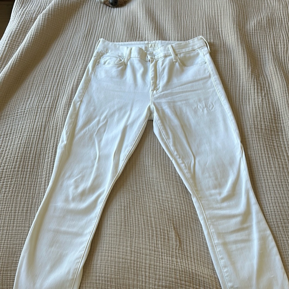 Mother white skinny jeans size 28